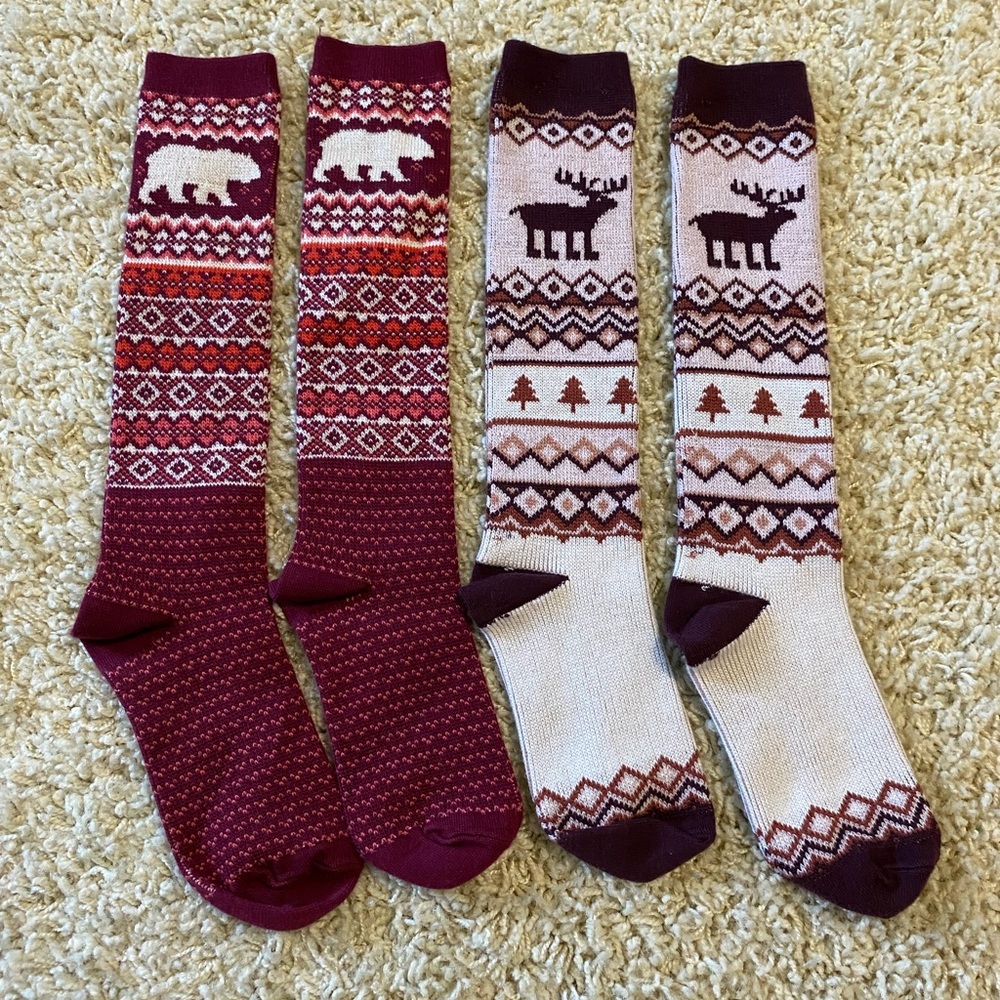 Old Navy Sweater Socks Set of 2 NWOT